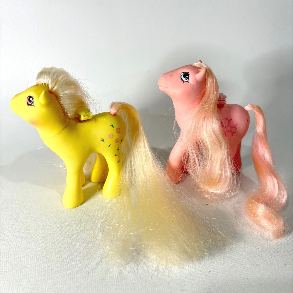 Vintage My Little Pony G1 Honeysuckle Rosedust Flutter Ponies No Wings 1986 Lot